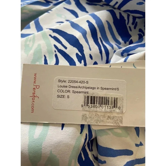 NWT Persifor Louise Dress Wrap Blue Green Spearmint Small S New - Picture 7 of 7
